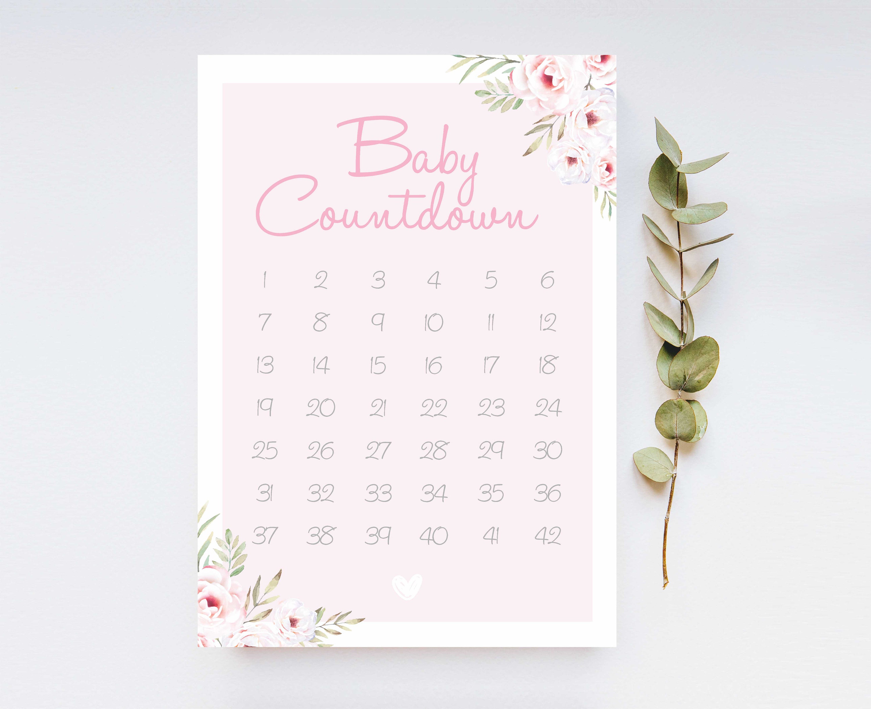 Baby Countdown A4 Pregnancy Mom Milestone Cards Mom Milestones Etsy