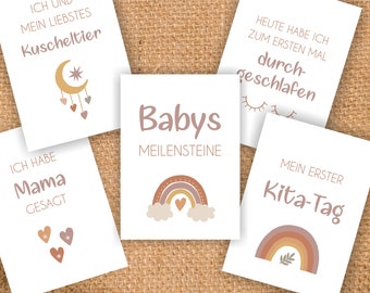 40 Meilensteinkarten Baby - Regenbogen