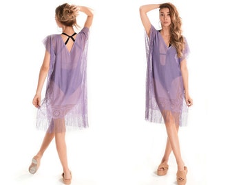 Women's Beachwear Dress Beach Cover Up Swimsuit Summer Bikini Swimwear Diana Cover-up Pareo Beach Dress by INGODI