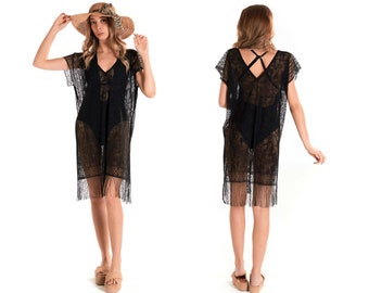 INGODI Women's Beach Cover Up Elia Swimsuit Beachwear Dress Summer Bikini Swimwear Cover-up Pareo Beach Dress