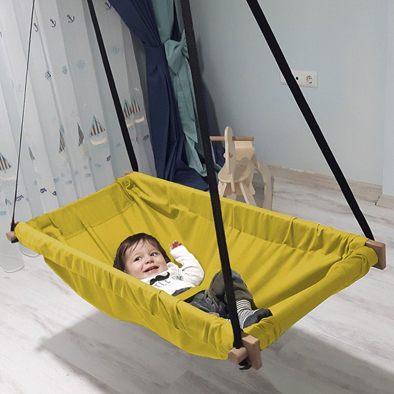 Wooden Toddler Baby Hanging Swing Hammock for Indoor and Etsy