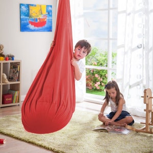 Sensory chair hammock swing for kids and adults for indoor or outdoor hanging kangaroo swing