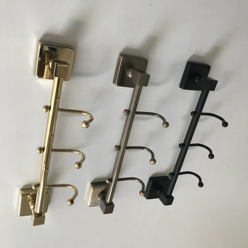 3 Hooks Towel Robe Coat Hanger Wall Mounted 12 InchWall Etsy