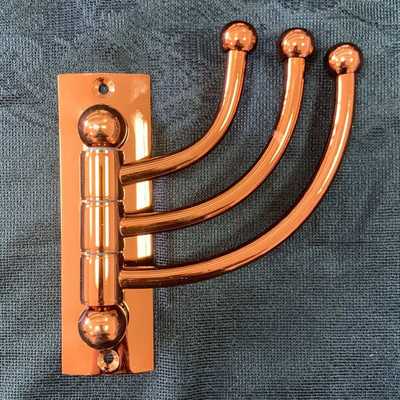 Triple Swivel Towel Hook Wall Etsy