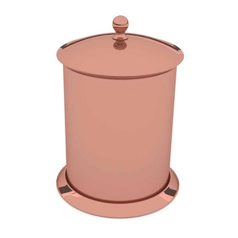 Bathroom Brass Trash Can with Lid Brass Gold Polished Antique Etsy