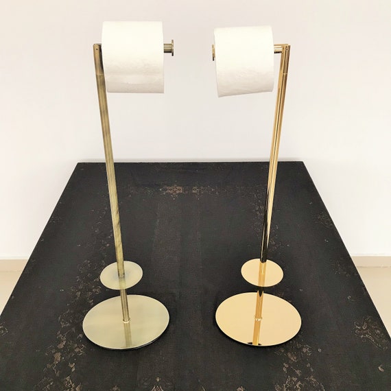 Toilet Roll Holder With Storage Free Standing Toilet Paper Etsy