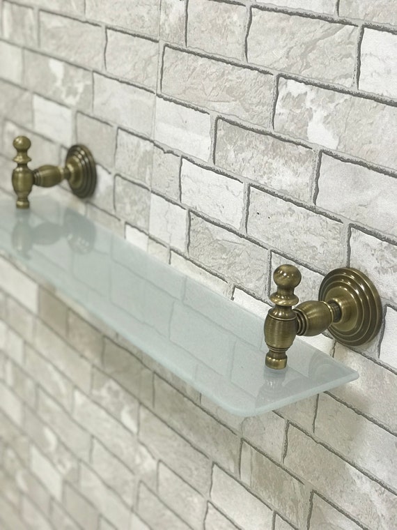 Etsy Glass Bathroom Shelf Everything Bathroom