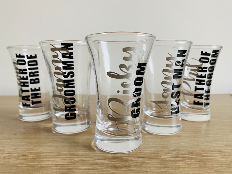 Personalised Engraved Shot Glass Wedding favors for guests Hen Night Party