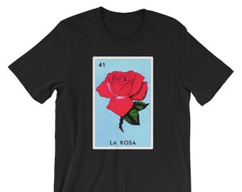 Mexican Loteria Tshirts - La Rosa T Shirt
