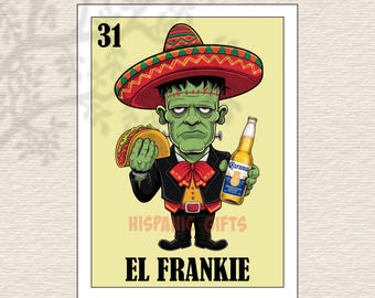 El Frankie Loteria PNG PDF - Loteria Mexicana parodie Impressions numériques - Fichier numérique
