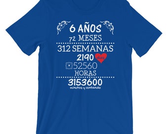 Regalo De De Bodas Años Camiseta Tshirt - Etsy