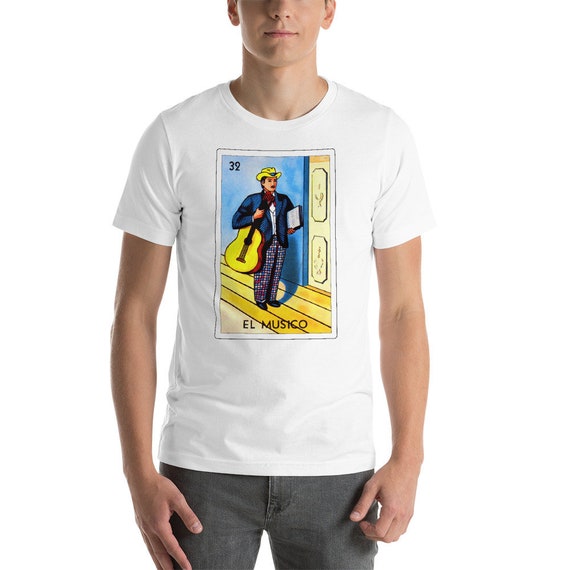 Mexican Loteria Tshirts - El Musico T Shirt Mexican Loteria Tshirts - El Musico T Shirt