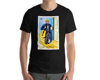 Mexican Loteria Tshirts - El Musico T Shirt