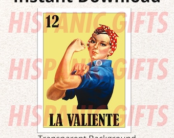 La Valiente png-pdf-bestand - Loteria Mexicana parodie digitale prints - digitaal bestand
