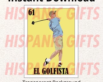 El Golfista PNG PDF - Loteria Mexicana parodie impressions numériques - fichier numérique