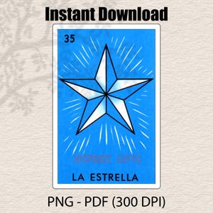 La Estrella Loteria PNG PDF - Loteria Mexicana Impresiones Digitales - Archivo Digital