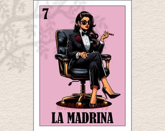 Lotería de La Madrina PNG PDF - Regalo y decoración de bautizo hispano - Archivo digital