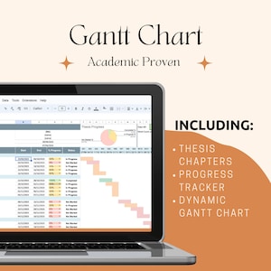 Thesis Planner Excel and Google Sheets Template/ Digital Download