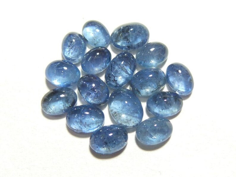Natural SANTA MARIA Moss Aquamarine Smooth Round Shape Cabochons Stone size-4-6 MM For jewellery Making Loose Gemstone