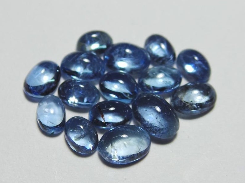 Natural SANTA MARIA Moss Aquamarine Smooth Oval Shape Cabochons Stone size-6x4-6x8.5 MM For jewellery Making Loose Gemstone