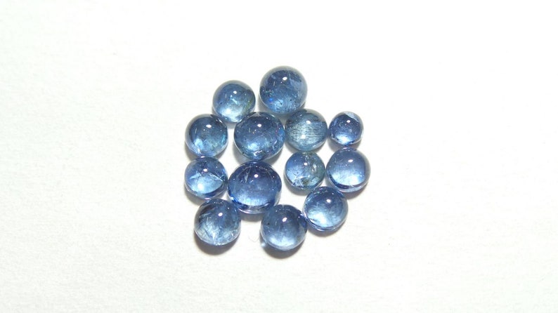 Natural SANTA MARIA Moss Aquamarine Smooth Round Shape Cabochons Stone size-4-6 MM For jewellery Making Loose Gemstone