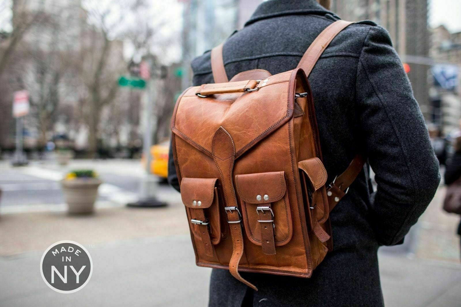 Men's Genuine Leather Satchel Bag Vintage Backpack | Etsy
