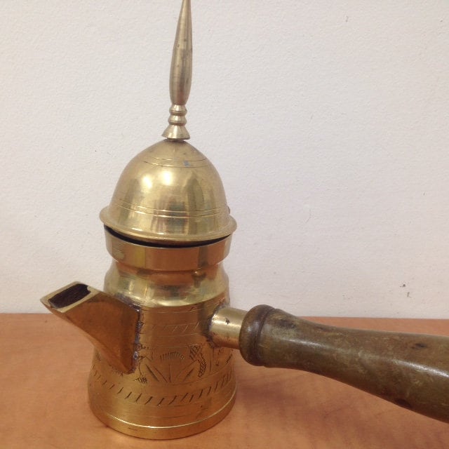 Antique brass coffee maker Etsy