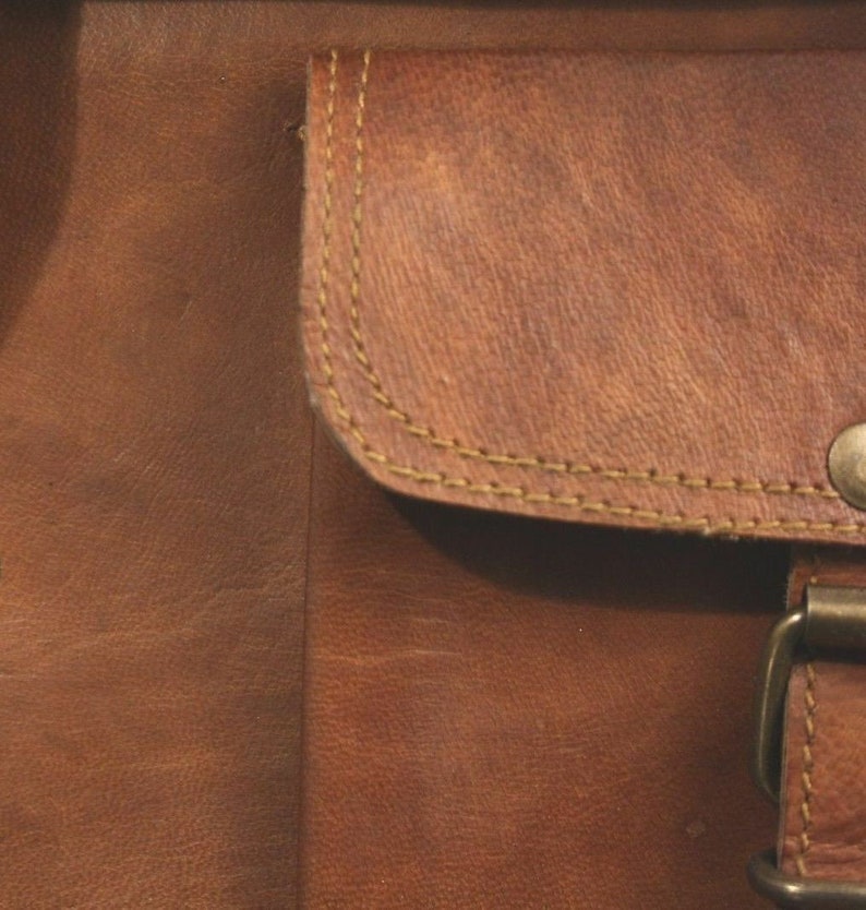 New Men/'s S to XL Leather Handbag Brown Briefcase Shoulder Bag Messenger Bag