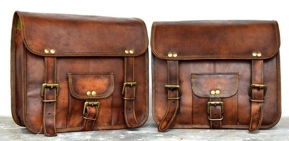 handmade leather saddlebags