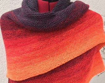 Knitting recipe triangular scarf - Super Nova -