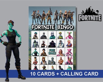 fortnite bingo game etsy - fortnite bingo free printable