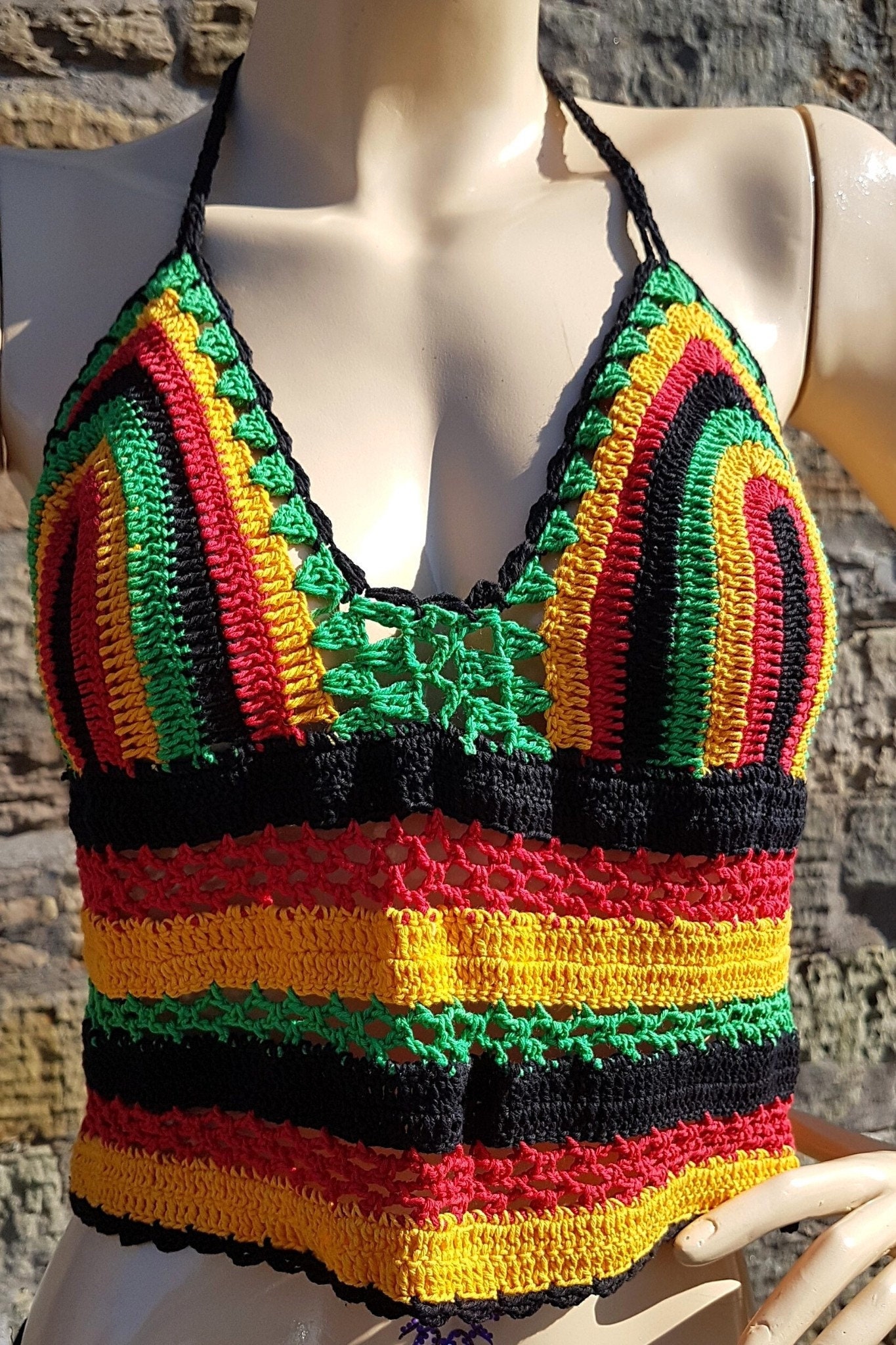 Handmade Cotton Crochet Bikini. Cotton Swimwear . Brazilian or