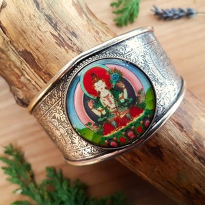 Handgemaakte Tibetaanse boeddhistische Avalokitesvara-armband