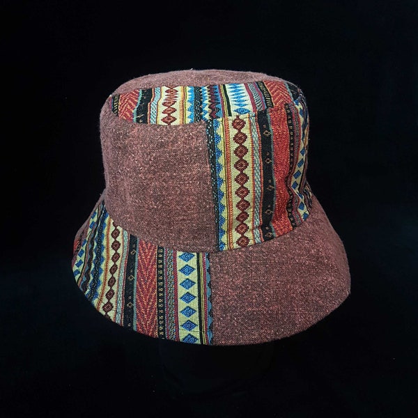 Patchwork Bucket Hat Etsy
