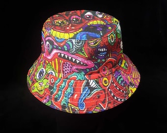Psychedelic Art Festival Bucket Hat | SCHREIN