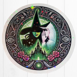 Wicked Sticker, Wicked Movie and Broadway Musical, Elphaba & Glinda Sticker, Broadway Musical Fan Gift, Wicked Witch Decal, Wizard of Oz
