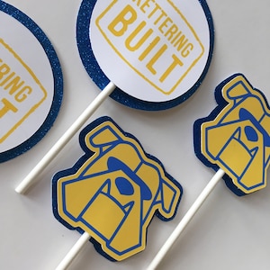 Kettering University Cupcake Toppers, Bulldog Cupcake Toppers, 2025 Graduation, Graduation Party Decor, College Grad, Kettering Bulldogs