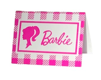 Barbie Food Labels, Barbie Name Cards, Barbie Candy Buffet Labels, Food Card, Candy Bar Labels, Barbie Birthday Party Decor