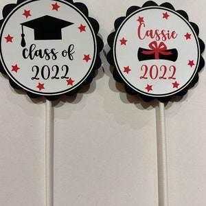 Graduation Cupcake Toppers, Class of 2025, Graduation Decor, Graduation Cupcakes, Cupcake Pick, Cupcake Topper 2025, Custom Graduation Party