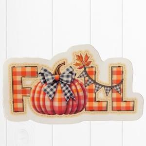 Fall Sticker, Pumpkin, Holographic Fall Sticker, Laptop Sticker, Water Bottle Sticker, Waterproof Vinyl Sticker, Pumpkin Season Sticker