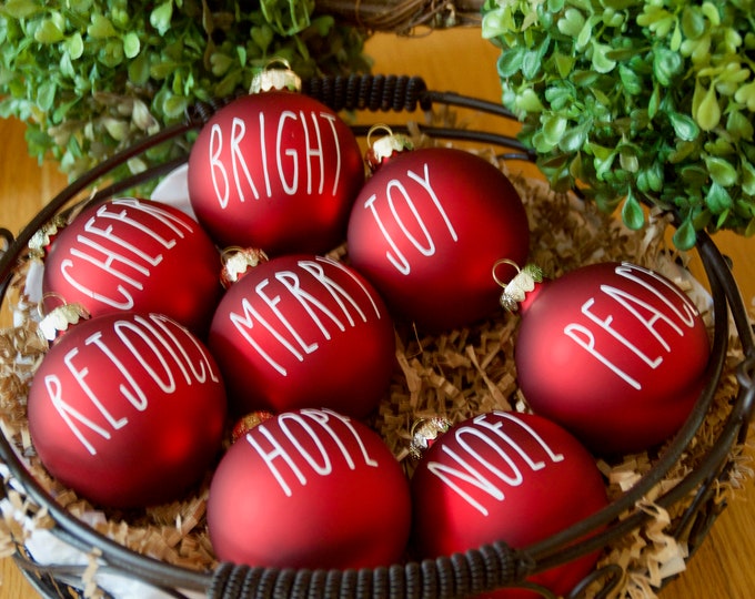 Rae Dunn Ornament, Rae Dunn Inspired Ornaments, Country Christmas