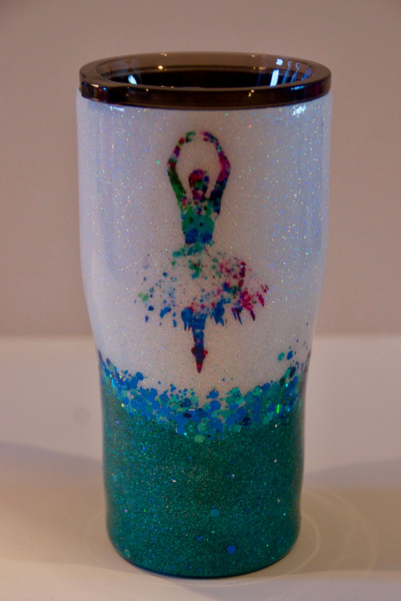 Ballet Glitter Tumbler Stainless Steel Tumbler Custom Made Etsy