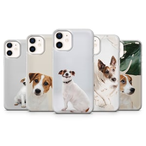 Cute Jack Russel Dog Phone Cover Case for iPhone 14, 13, 12, 11 Pro, XR, Samsung S10+, S22, S21, A70, Huawei P30 Pro, Pixel 6A, Xiaomi