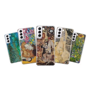 Gustav Klimt Phone Case Famous art Cover for iPhone 14 13 12 Pro 11 XR 8 7, Samsung S23 S22 A73 A53 A13 A14 S21 Fe S20, Pixel 7 6A