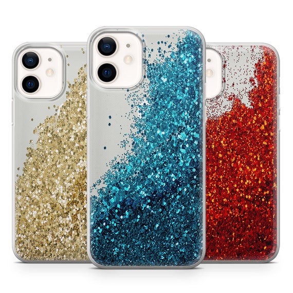 Clear Liquid Glitter Phone Case Gel Mobile Cover for iPhone All