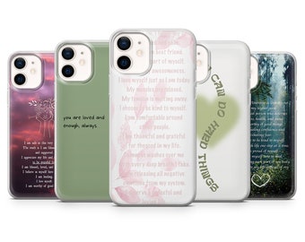 Self Love Affirmation Phone Case Aesthetic Pastel Positive Quotes Gift for Her