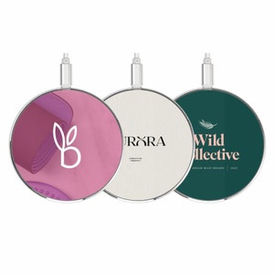 YOUR LOGO Cargador móvil Rose Pad de carga inalámbrica de 15 W - Compatible con Qi Apple iPhone, Google Pixel, Samsung