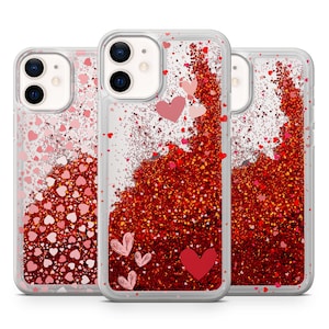 Hearty girly love gift Liquid Glitter case For iPhone All Models Floating glitters, cutest, shiny & precious thing for loved ones