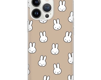 Miffy Rabbit Phone Case for iPhone 13 14 16 Pro, Pixel 9 Pro, Samsung A26 S24 FE, A36, S25 | Protective TPU Gel Cover with Playful Design