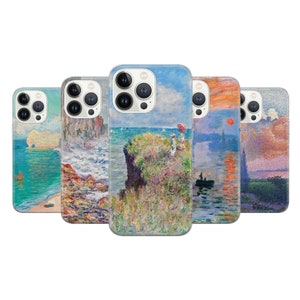 Claude Monet Phone Case Impressionism Cover for iPhone 14 13 12 Pro 11 XR 8 7, Samsung S23 S22 A73 A53 A13 A14 S21 Fe S20, Pixel 7 6A